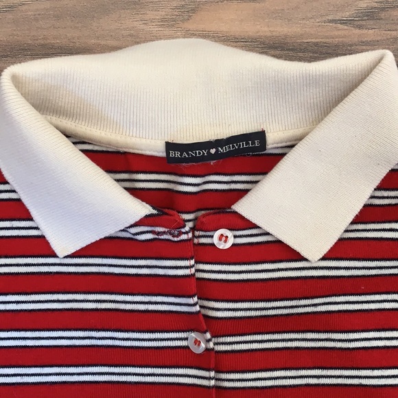 Brandy Melville Striped Collared Shirt - Picture 3 of 4